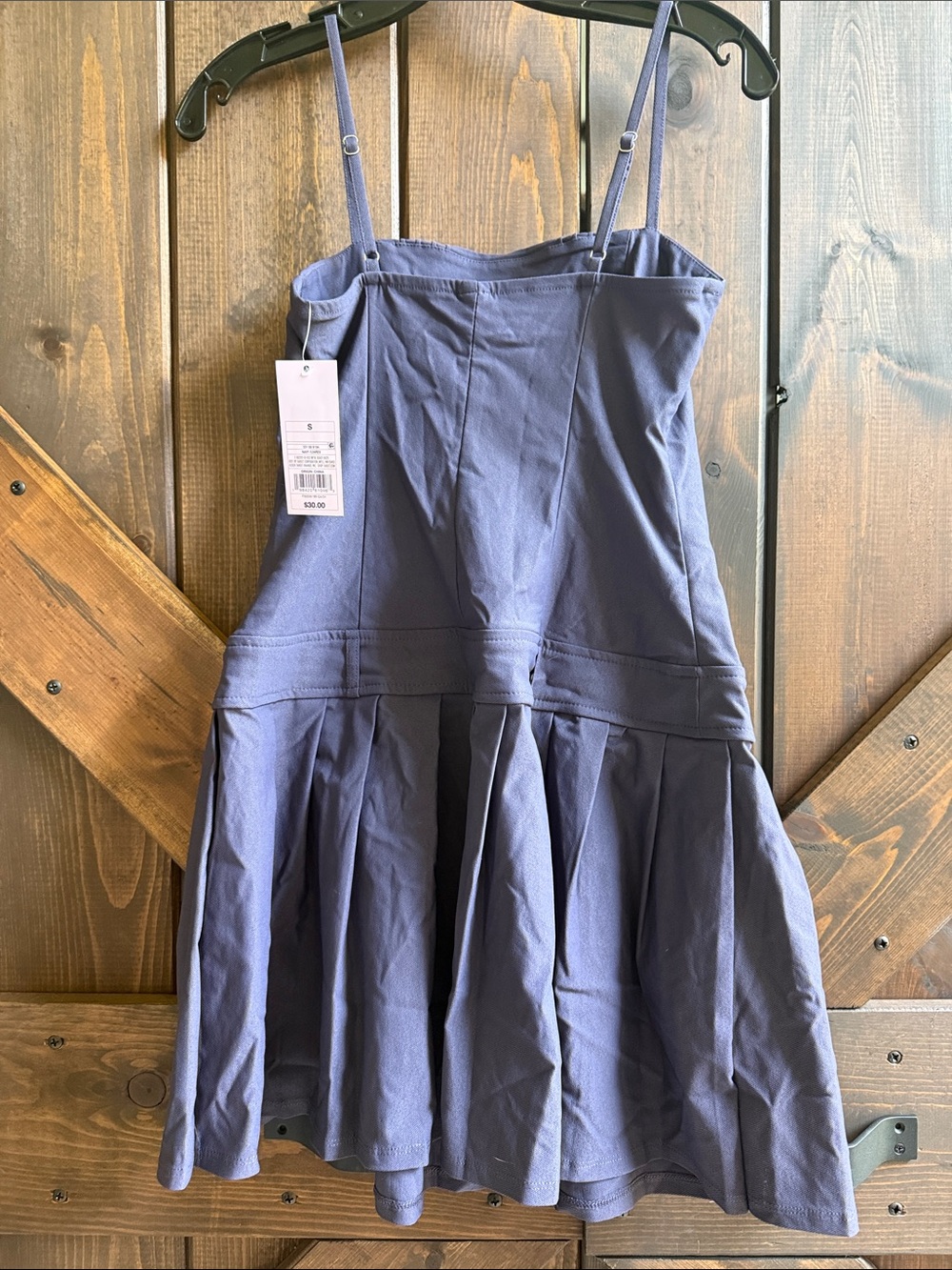 wild fable Navy Blue Pleated Mini Dress